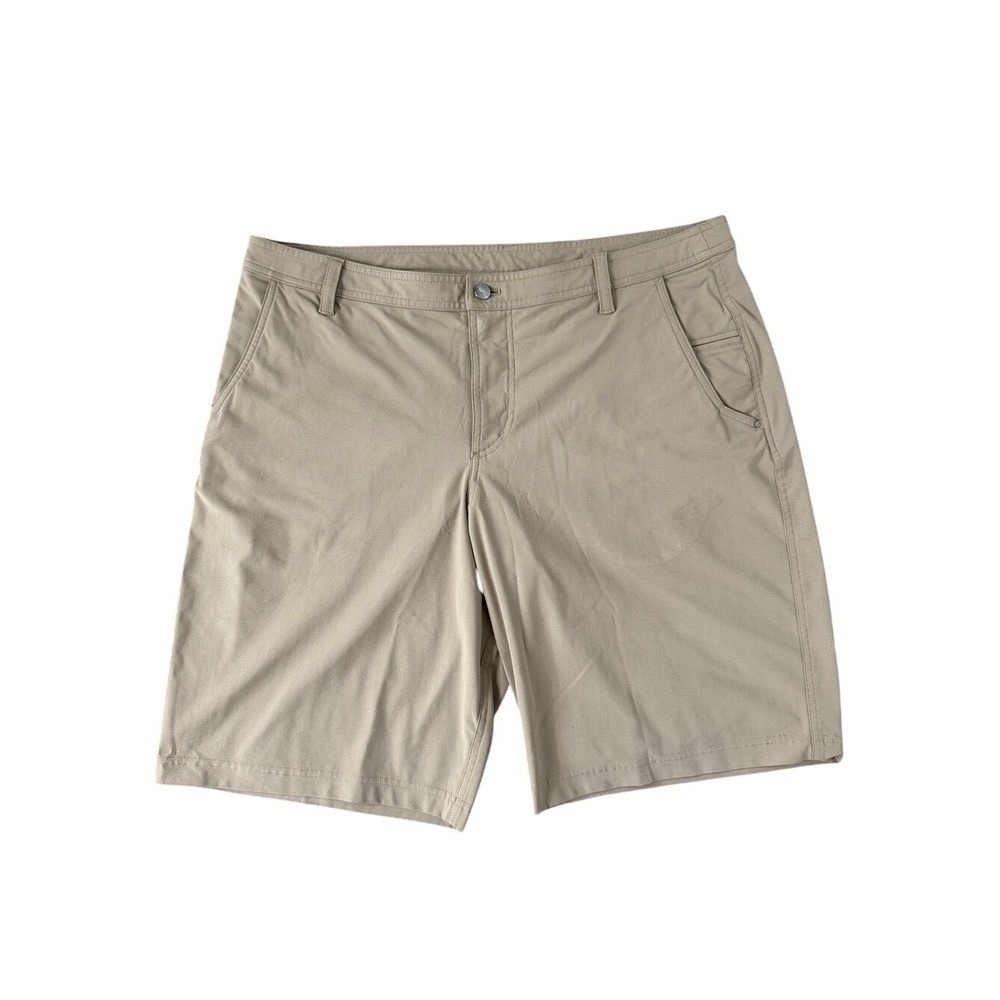 Lululemon Commission Shorts Men's 40 Khaki Tan Golf Chino Stretch Performance